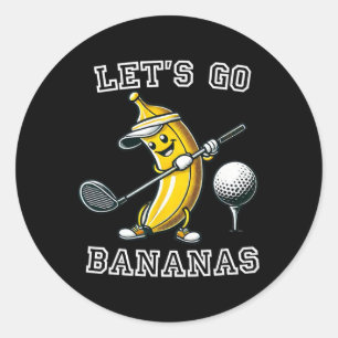 Adesivo Vamos Fazer Golfe de Bananas Com Gráfico de Golfis