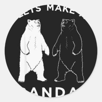 Adesivo Vamos Fazer Uma Camiseta De Panda, Camiseta Gráfic