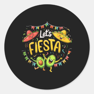 Adesivo Vamos Festa Abacate E Tacos Sombrero Cinco De M