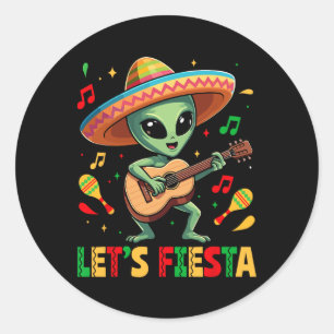 Adesivo Vamos Festa Alien Sombrero Cinco De Maio Mexicano