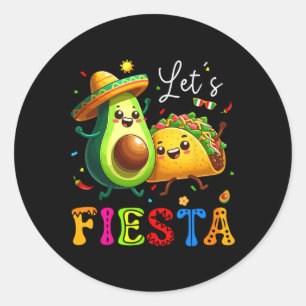 Adesivo Vamos Festa Taco Abacate Divertido Cinco De Mayo M
