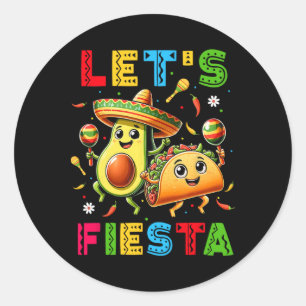 Adesivo Vamos Festa Taco Abacate Divertido Cinco De Mayo M