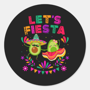 Adesivo Vamos Festejar Abacate Dançando Cinco De Maio Mexi
