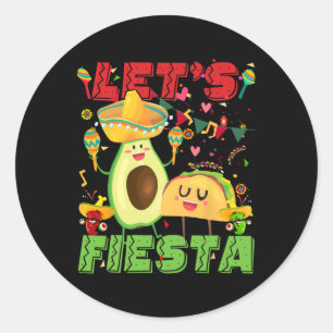 Adesivo Vamos Festejar Abacate E Tacos Cinco De Maio Mexic