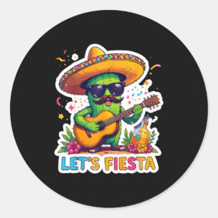 Adesivo Vamos festejar cinco de maio cacto mexicano engraç