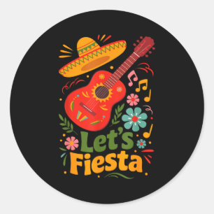 Adesivo Vamos festejar cinco de maio violão vibrações mexi