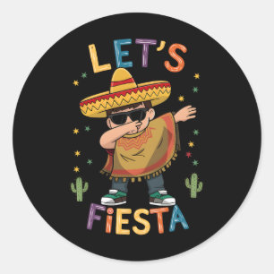 Adesivo Vamos Festejar Cinco De Mayo Dabbing Poncho Mexica
