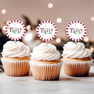 Adesivo Vamos Festejar Retro Caprichoso Vermelho e Verde