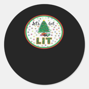 Adesivo Vamos Fica Lit No Natal Engraçado Cl De Natal