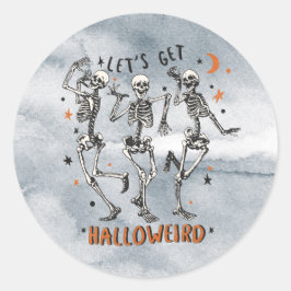 Adesivo Vamos fica mais halloweirado - Skeletons dançando