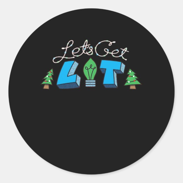 Adesivo Vamos fica no Natal clássico (Frente)