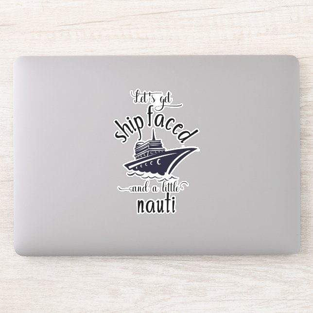 Adesivo Vamos Ficar com o Rosto do Navio Camiseta Divertid (Computador)
