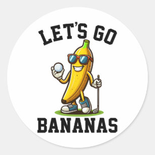 Adesivo Vamos Ficar Loucos Banana Banana Vintage Jogando G