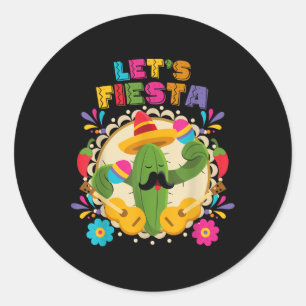 Adesivo Vamos Fiesta Cinco De Mayo Com Guitar Cactus Sombr