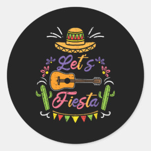Adesivo Vamos Fiesta Cinco De Mayo, Homens Do Partido Mexi