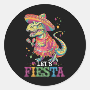 Adesivo Vamos Fiesta Cinco De Mayo T Rex Dinosaur
