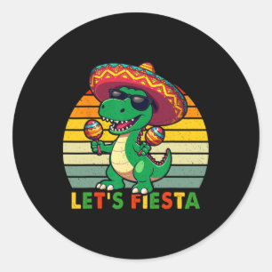 Adesivo Vamos Fiesta Mexicano Dinossaur Cinco De Mayo Todd