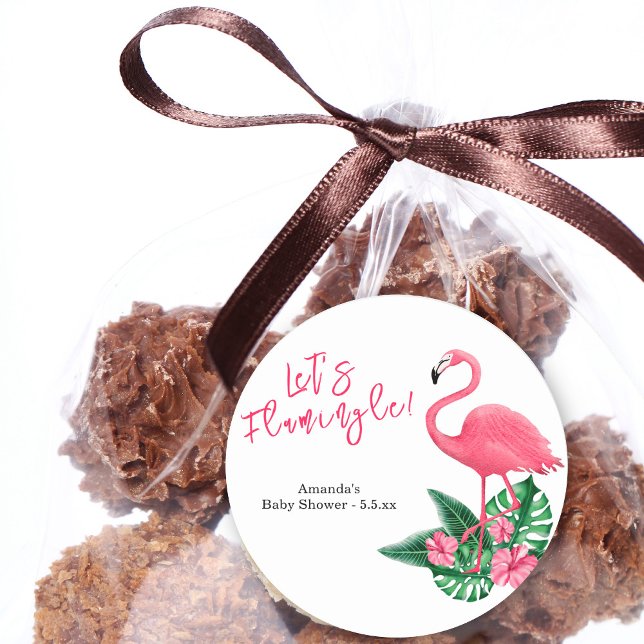 Adesivo Vamos Flamingle! Chá de fraldas (Criador carregado)