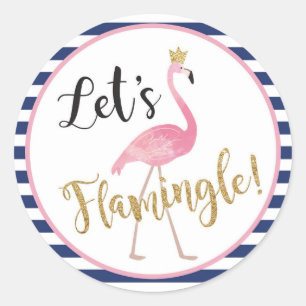 Adesivo Vamos Flamingle! Flamingo Sticker