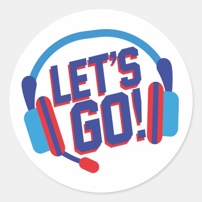 Adesivo Vamos Gamer Ir! Camiseta (Frente)