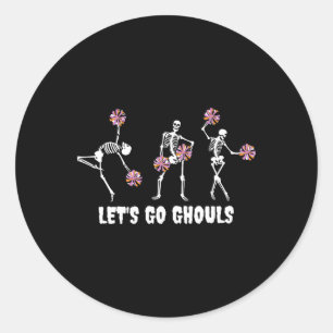 Adesivo Vamos Ghouts Skeleton Cheerleader Halloween Chee