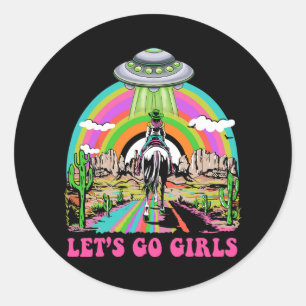 Adesivo Vamos Go Girls Retro Space Desert Cowgirl Solteiro