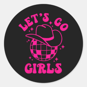 Adesivo Vamos Go Girls Team Bride Cowgirl Hat Disco Bachel