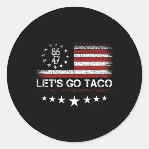 Adesivo Vamos Go Taco 8647 Us Flag 86 47 Men Women 1