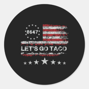 Adesivo Vamos Go Taco 8647 Us Flag 86 47 Men Women 2