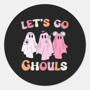 Adesivo Vamos Ir Ghouls Halloween Ghost Outfit Ret