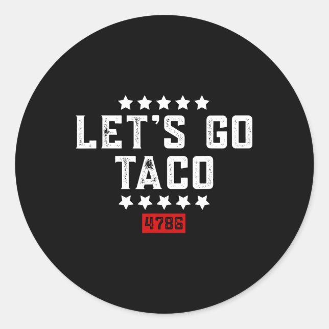Adesivo Vamos Ir Taco &# (Frente)
