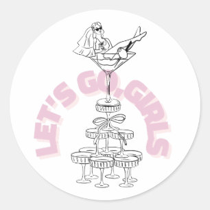 Adesivo Vamos Lá Garotas Design de Despedida de Solteira