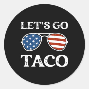 Adesivo Vamos Lá Taco Retro Camisetas Engraçadas Políticas