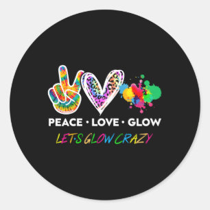 Adesivo Vamos Lugar Louco Com Amor Pela Paz Brilhando Hall