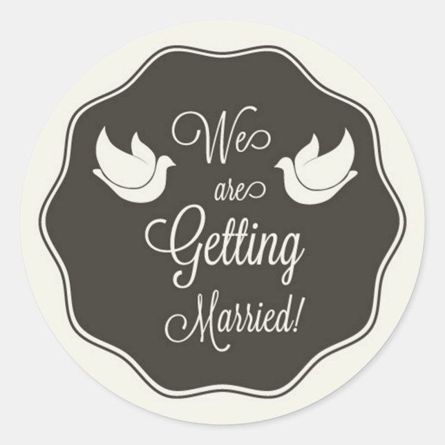 Adesivo Vamos Nos Casar Com O Clássico Do Pau Redondo. (Frente)