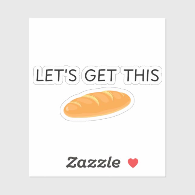 Adesivo Vamos Pão, pega este pão, este pão, (Folha)