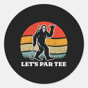 Adesivo Vamos Par Tee Retro Bigfoot Golfe Sasquatch Golfin