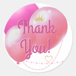 Adesivo Vamos Party Glam Pink Obrigado