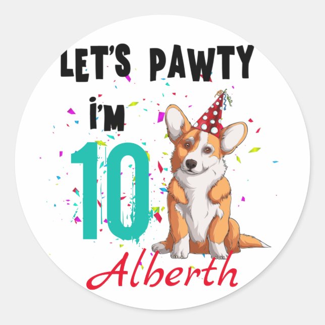 Adesivo Vamos Pawboy ou Festa de aniversário Rapariga Pers (Frente)