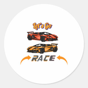 Adesivo Vamos Race - Design da Corrida de Supercarro