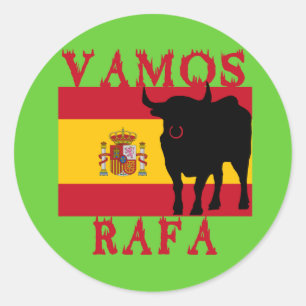 Adesivo Vamos Rafa com Bandeira de Espanha