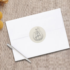 Adesivo Vamos Reúne Pumpkin Russo Elegante Ação de Graças