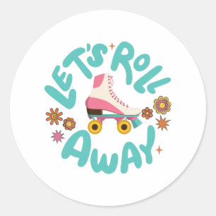 Adesivo Vamos rolar para fora Skates do cilindro