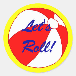 Adesivo Vamos Roll Funny Beach Ball Sticker