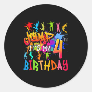 Adesivo Vamos Saltar É Meu 4º Aniversário Tapete De Aniver