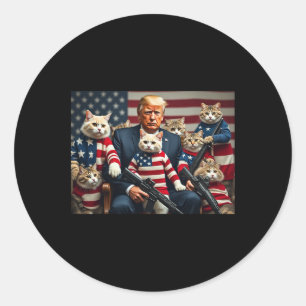 Adesivo Vamos Salvar Os Gatos Divertido Trump Voto 2025 Am