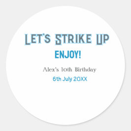 Adesivo Vamos sobe cinza azul feliz nome de 10 anos