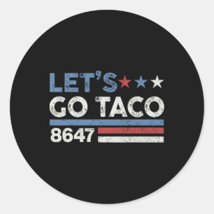 Adesivo Vamos Taco 8647 Bandeira dos EUA 86 47 Homens Mulh