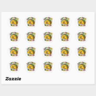 Adesivo Vamos Taco 'Bout It! Engraçado Taco Sticker - Boni