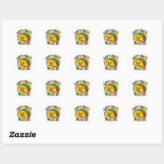 Adesivo Vamos Taco 'Bout It! Engraçado Taco Sticker - Boni